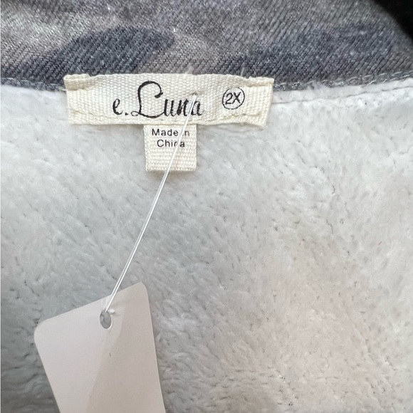 E. Luna Sherpa Lined Flannel Shacket - Picture 2 of 2